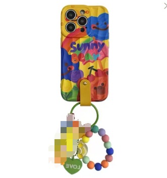 Graffiti Rainbow Flower Adecuado para iPhone 16PROMAX Funda para teléfono móvil 14 Apple 15 Colgante de pato amarillo 13 Mujer 16