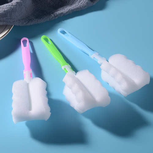 Factory Direct Sales Insulated Cup Brush Milk Bottle Brush Sponge Cleaning Cup Brush Kitchen Cleaning Brush Wholesale Household Brushes