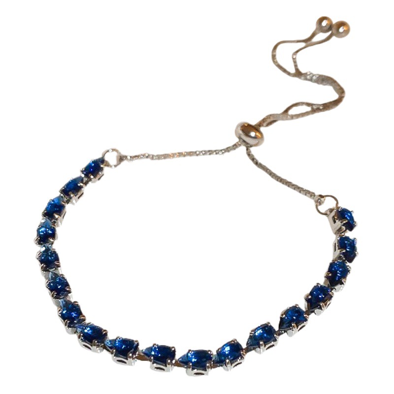 Gota de agua circón pull-out pulsera nicho temperamento Luz de lujo de alto sentido pulsera simple de cercanías pulsera de diseño de todo fósforo