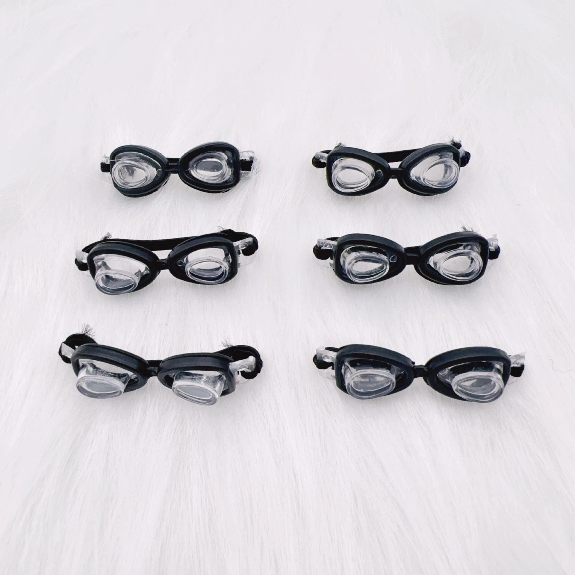 Muñeca en stock mini gafas de baño piloto gafas de perro parcha gafas accesorios DIY buceo