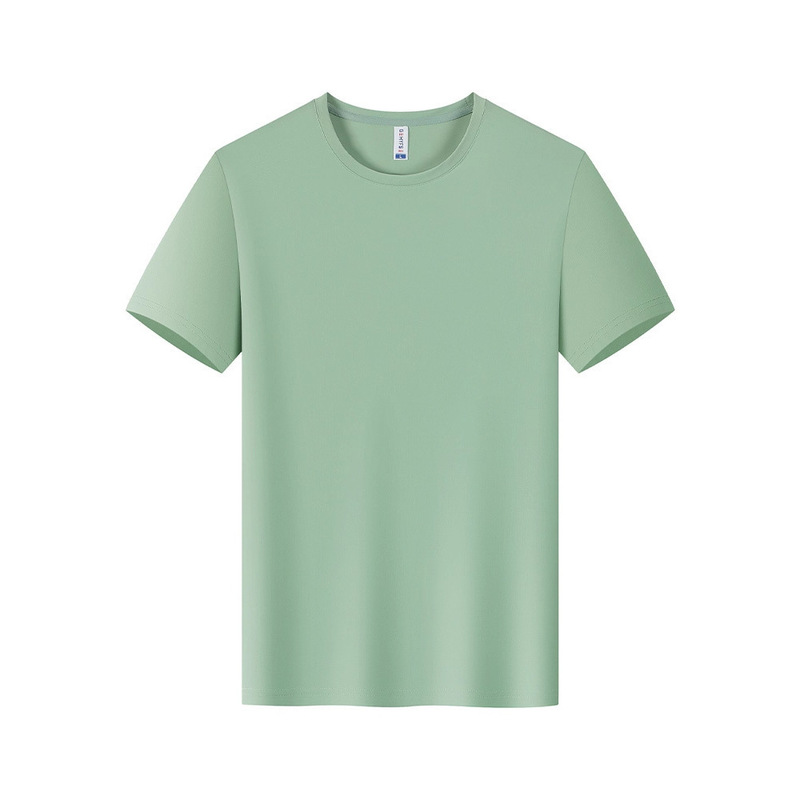冰丝速干t恤定制工作服印logo跑步健身衣企业圆领短袖文化广告衫|undefined