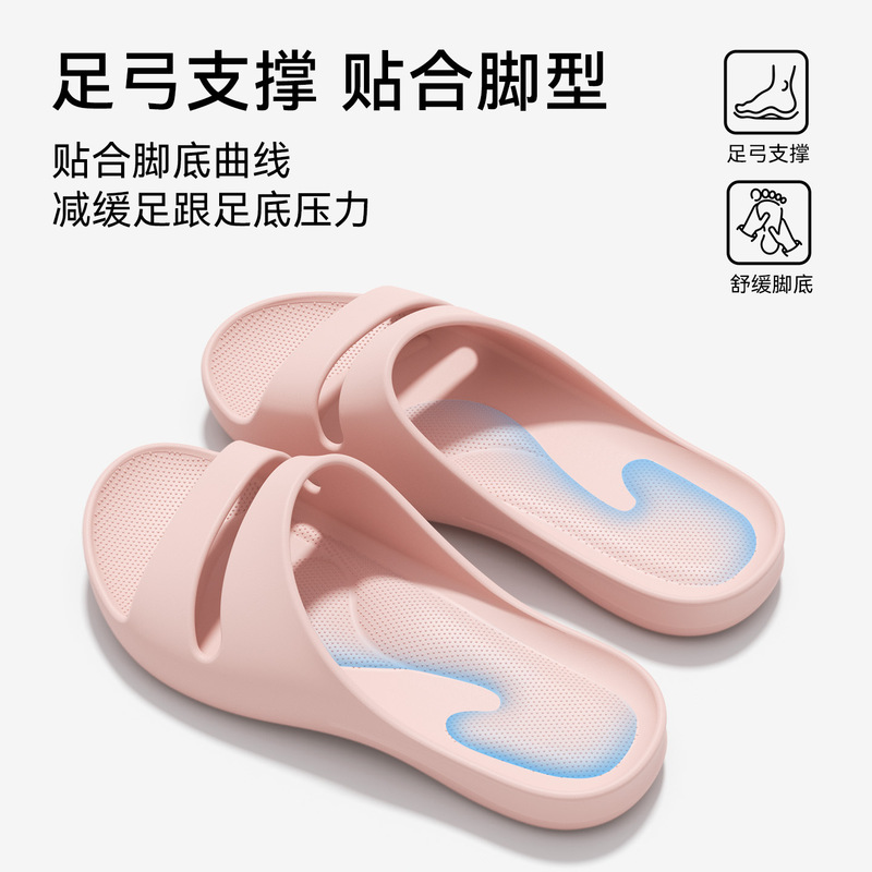 Lidani Adult Simple Arch Support Sandals Double-Strap Slippers for Women New Model Home Bathroom Bathing Eva Summer