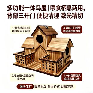 Wooden Birdhouse �������ľ�B�� �Ғ�ʽ�B�C ���@�b� �羳����
