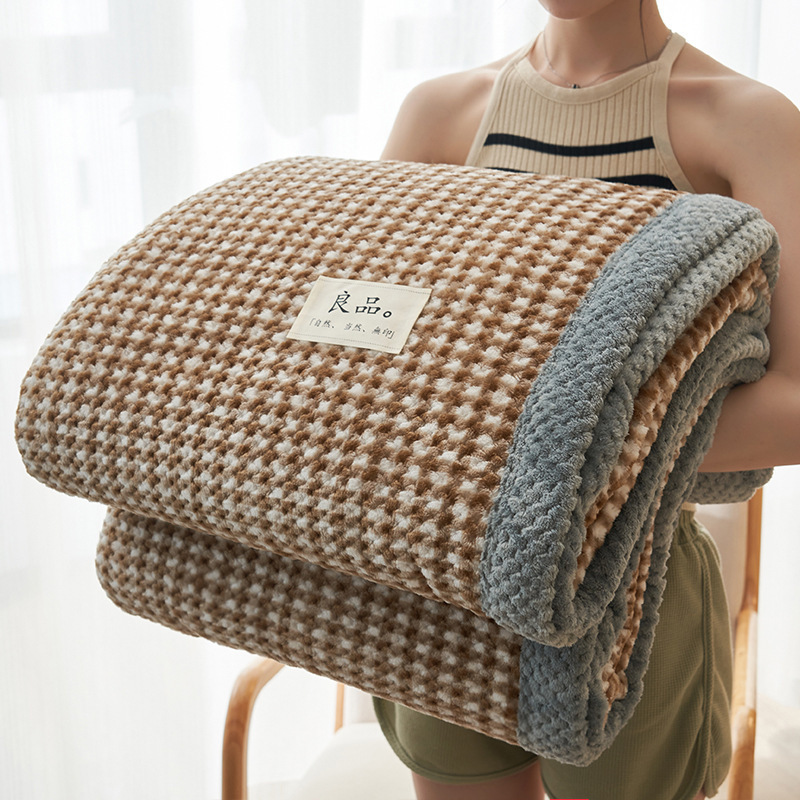 Invierno engrosado mantas de lana de coral siesta de oficina sofá mantas para niños cama edredón pequeño