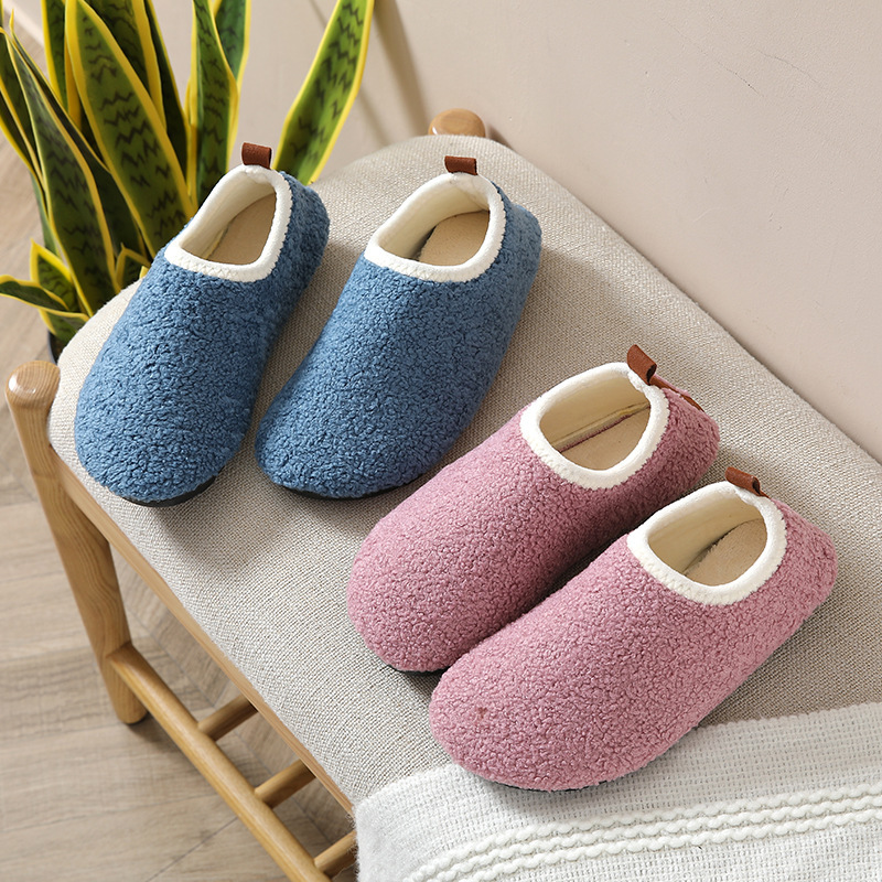 Autumn and Winter Adult Floor Shoes Anti-slip Bottom Fleece-lined Thickened Early Education Socks for Women's Indoor Warm Cotton Shoes Children's Socks Shoes