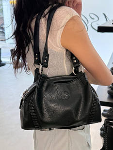 South Korea's ason wandering leather motorcycle bag women's cross-border niche large-capacity tote bag shoulder armpit handbag