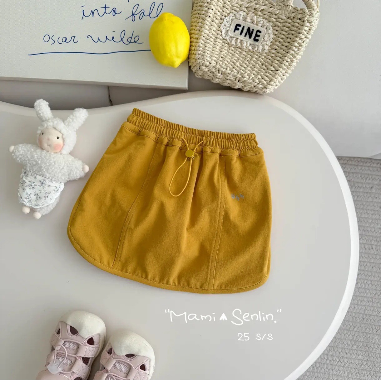 Xianning Seven Summer New Style Girls Casual All-Match Cordón Pantalones cortos de moda del tesoro femenino Falda para niños