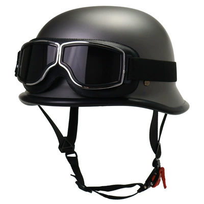 Soldier Helmet Motorcycle Helmet Half | Motosiklet kaskı (dəbilqə) - dumb-gray-skin-mirror-delivery-mask-m