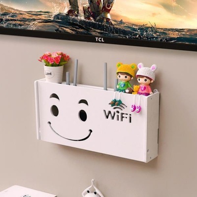 Router Wireless storage box wifi television Set top box Shelf Occlusion Punch holes Storage box