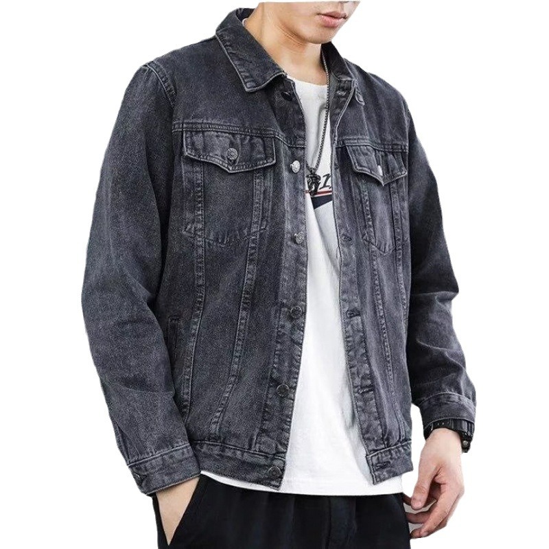 Primavera transfronteriza nueva chaqueta de vaquero de hombre retro guapo chaqueta coreana ropa de hombre casual primavera / otoño moda vaca