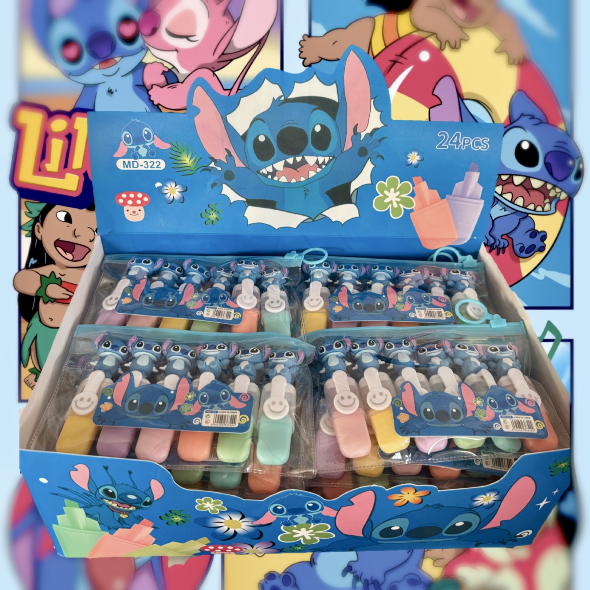 Cute Cartoon sanliou mini 6-color resaltador traje estilo de alta apariencia estudiante marcador de color