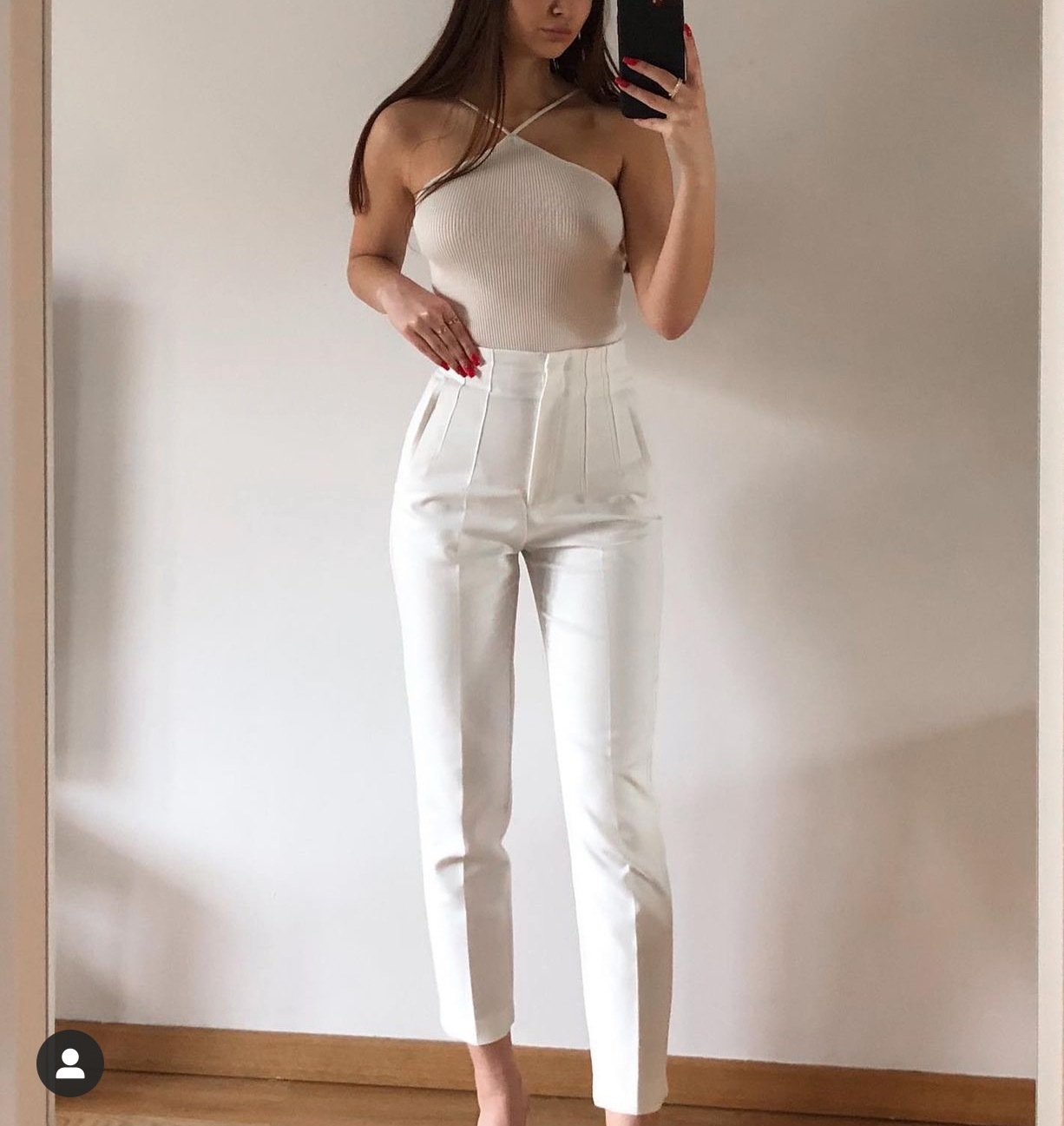 Damen High-waist Stoffhose Für Einen Eleganten Casual-look_voghion.com