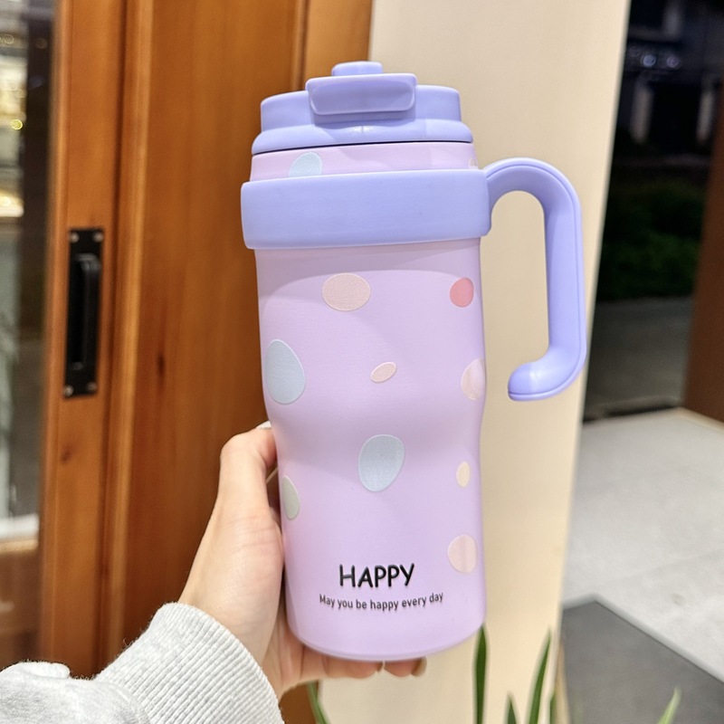 316 ステンレス鋼魔法瓶カップコーヒーカップ水カップストローカップ大容量アイスカップ女の子のための高価値女性カップ|undefined