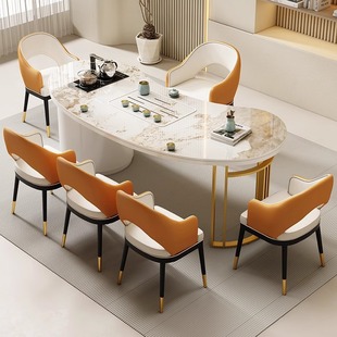 Light Luxury Slate Tea Table Living Room Home Balcony Tea Table Modern Simple Office Coffee Table Tea Set Tea Table Complete