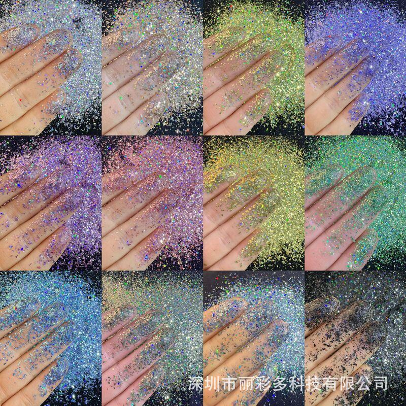 New Trendy Irregular Laser Starry Sky Fragment Nail Sequins Color-Changing Glitter Iridescent Sequins for Nail Art New Trendy Irregular Laser Starry Sky Fragment Nail Sequins Color-Changing Glitter Iridescent Sequins for Nail Art