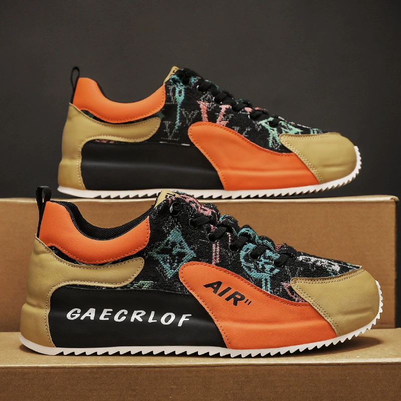 Мужские кроссовки 2025: новая модель, на платформе, с толстой подошвой, увеличивающие рост, в стиле «dad shoes», ретро, с цветовыми блоками, модные, повседневные.