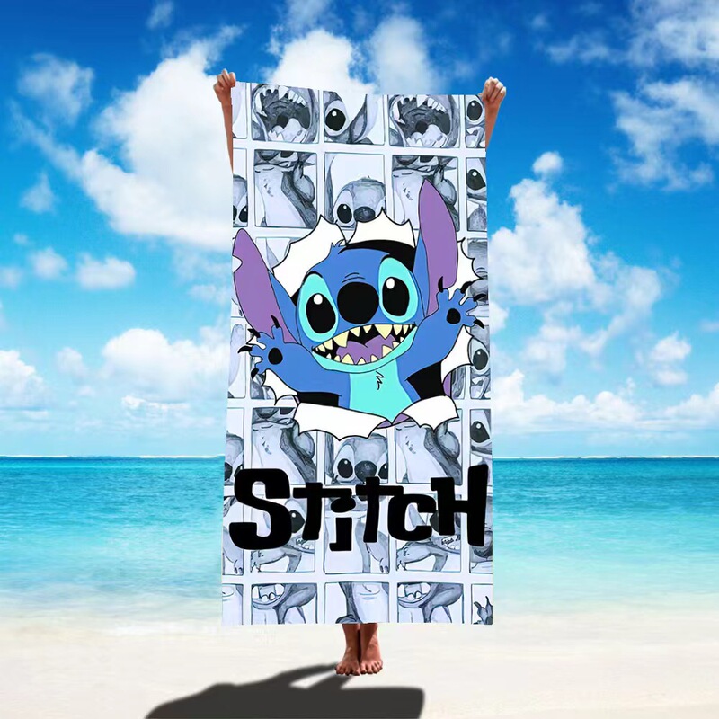 Cross-border new stills printed microfiber sand-free beach towel quick-drying absorbent towel oversized bath towel