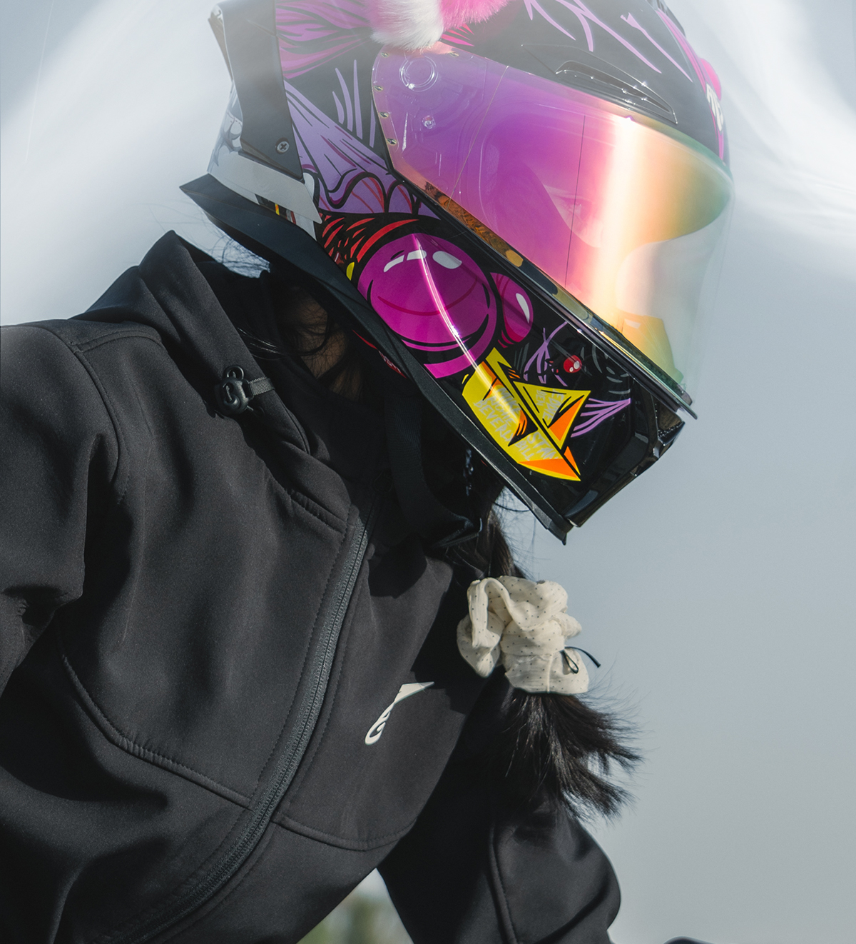 Motorcycle Helmet Full Face 3C Certified with Bluetooth Cat Ears