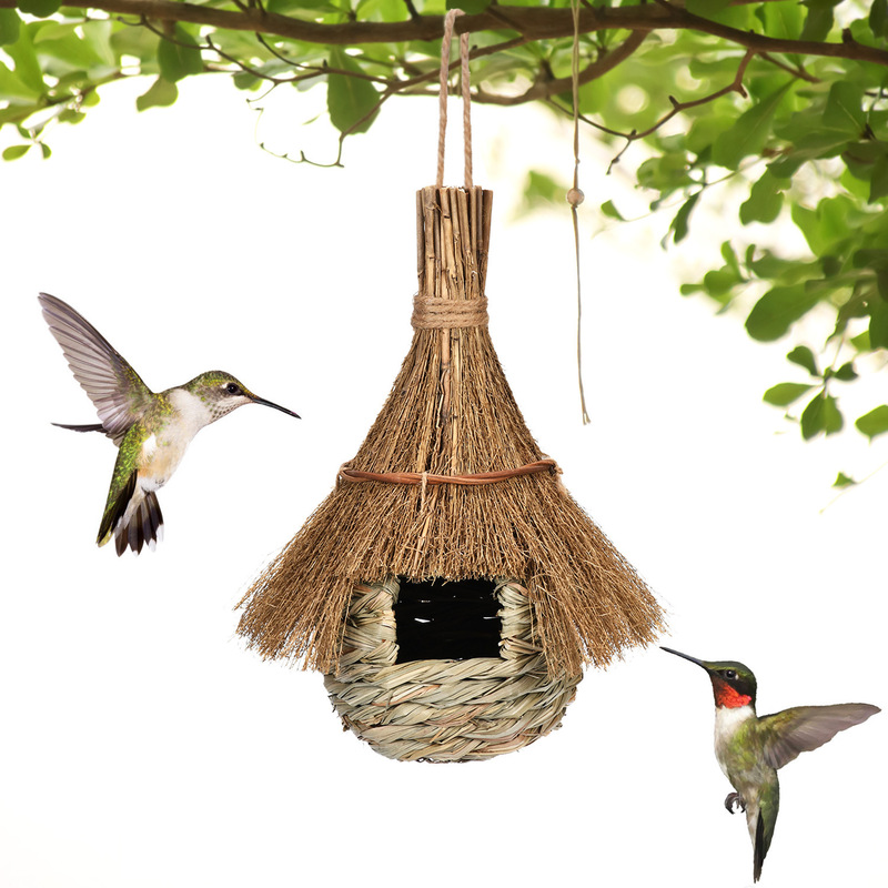 Recommended Creative Birdhouse Hanging Straw Bird Nest Handmade Kindergarten Environment Decoration Aerial Hanging Balcony Pastoral