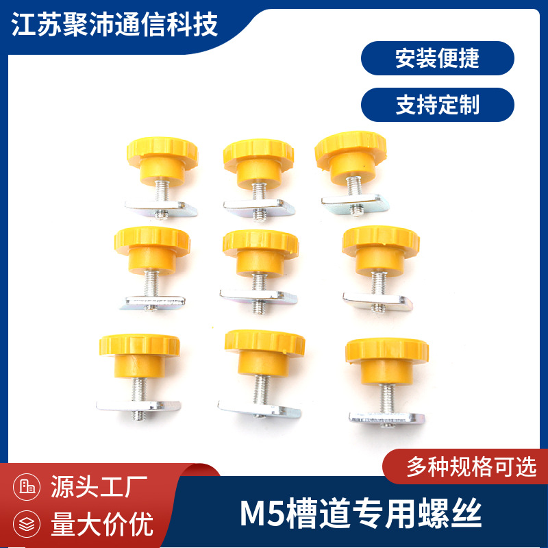 光纤槽道机房通信尾纤槽跳线槽出线口端口紧固件M5/M6专用T型螺丝