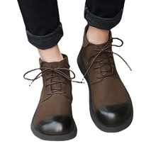 2025年素侣牛皮高帮系带男鞋商务休闲男鞋子正码36码-46码工装