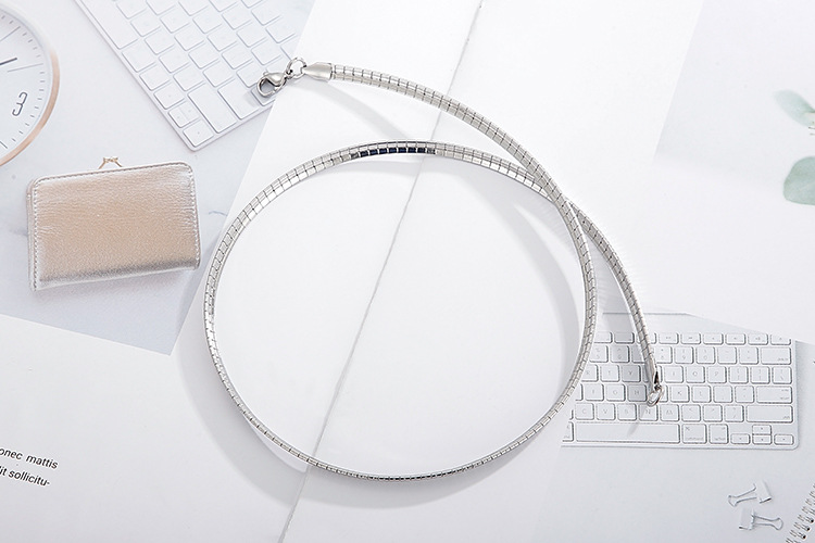 new fashion titanium steel necklace bracelet set wholesale nihaojewelry