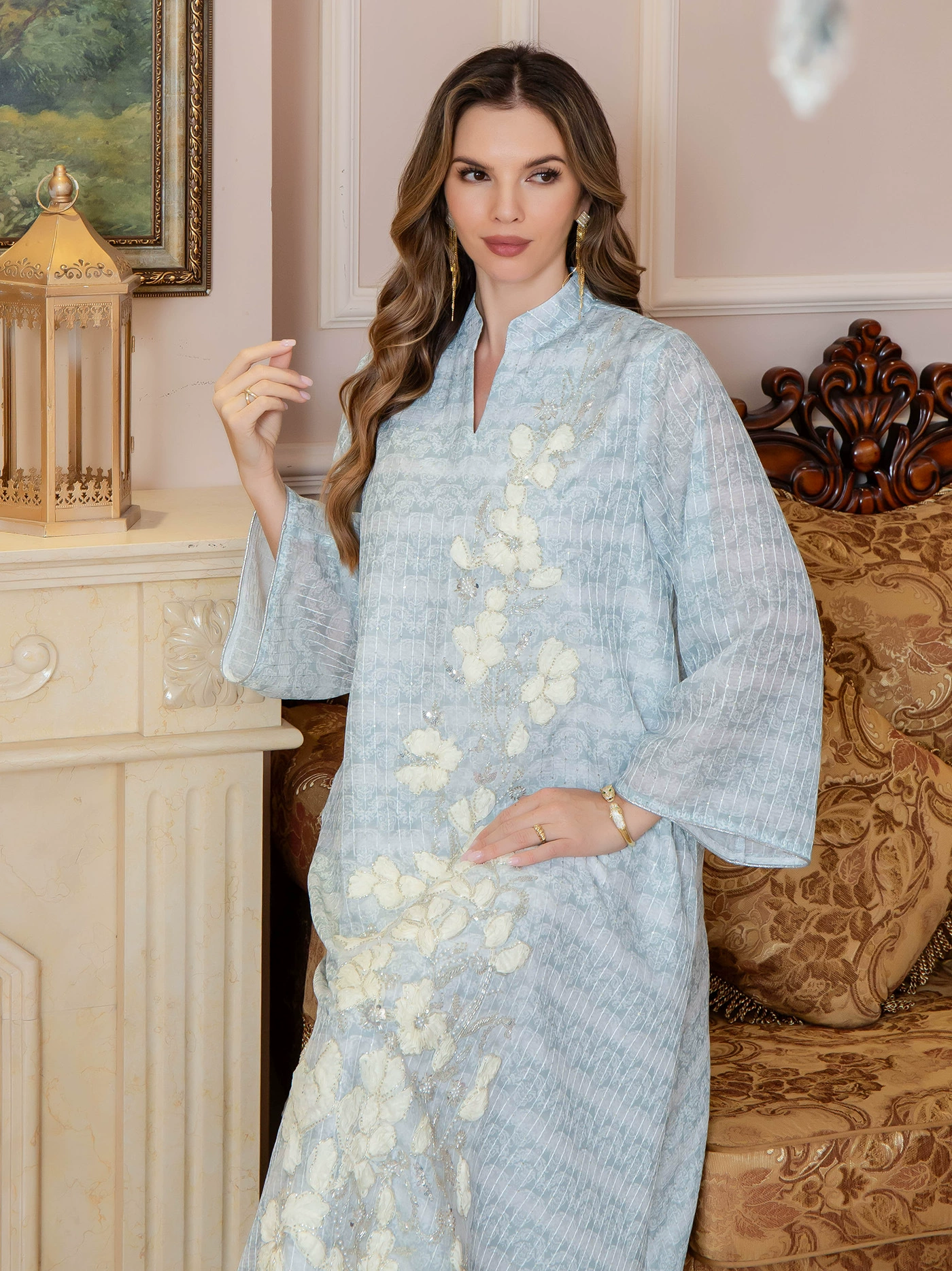 Новый мусульманский платок-robe, ближний Восток, одежда джалабия, длинное платье с длинными рукавами