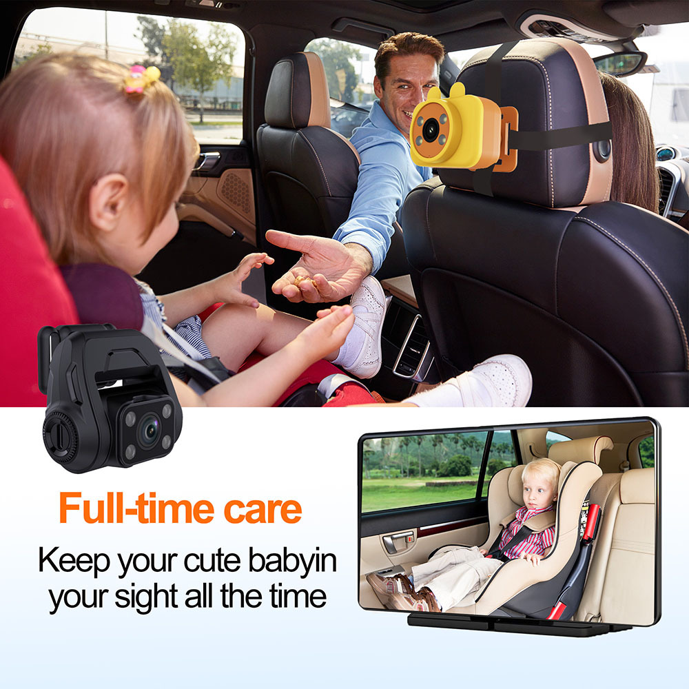 Cross-border 7-inch car HD in-car baby monitoring display baby treasure night vision monitoring 1080P camera