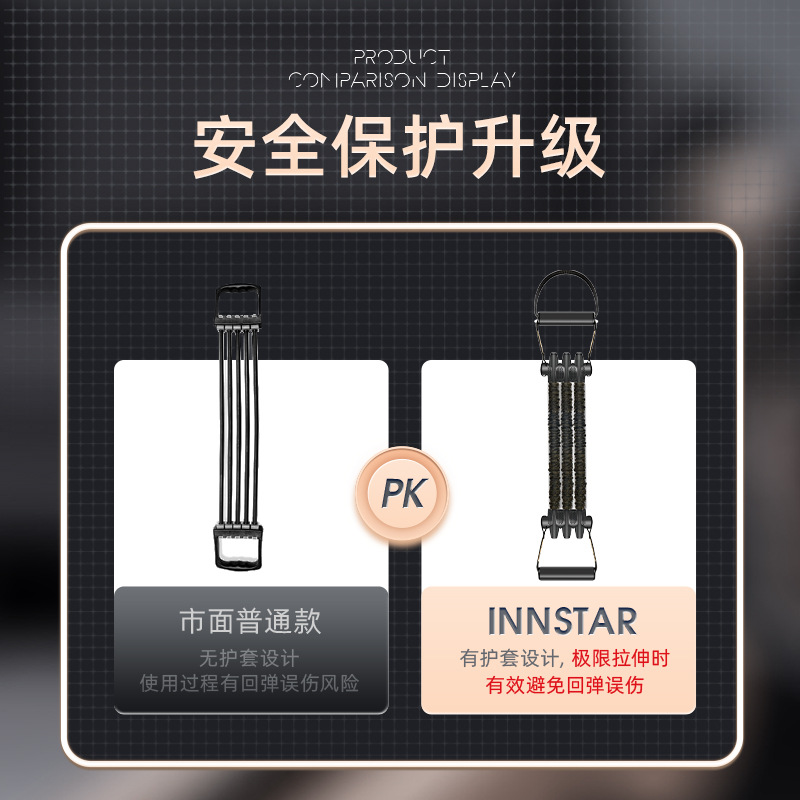 INNSTAR瑜伽弹力带健身器材家用扩胸拉力器阻力带普拉提弹力绳