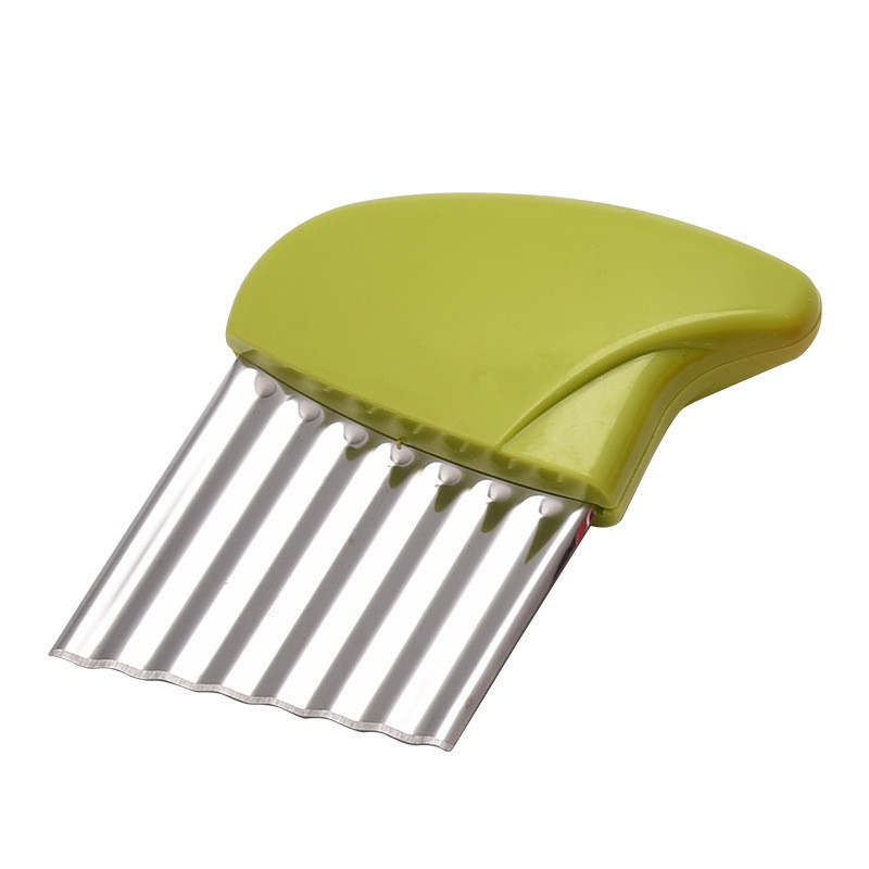 Inventario creativo de acero inoxidable mango de patatas cortadas manuales domésticas onduladoras aparatos de cocina