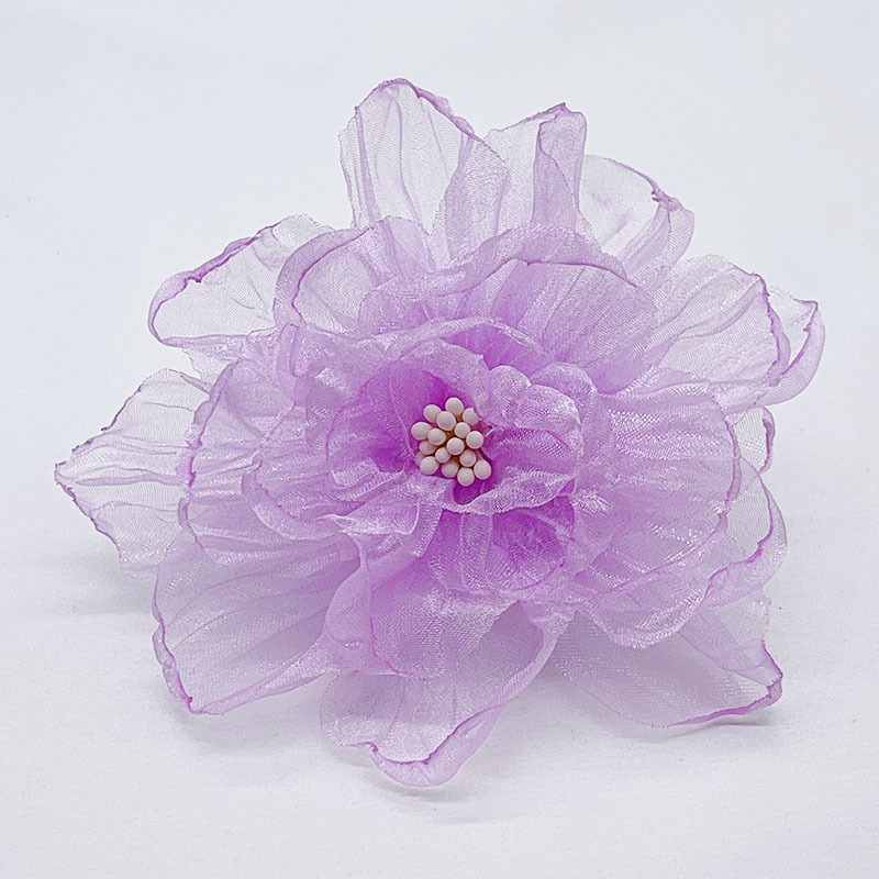 サテン五弁花 手作りツイストフラワーハート 布製花飾り 靴や帽子のアクセサリー 布製花材 手縫い工芸