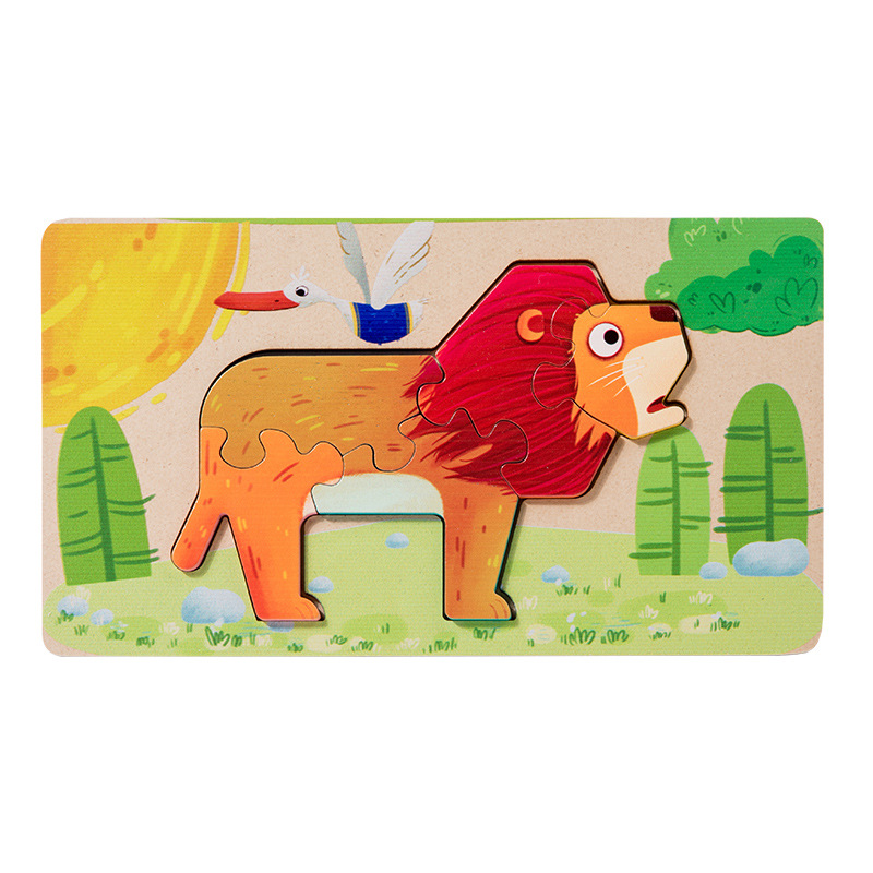 Educación temprana para niños, cognición animal, escena de doble cara, rompecabezas tridimensional, panel de emparejamiento, juego digital de doble cara, juguetes de madera