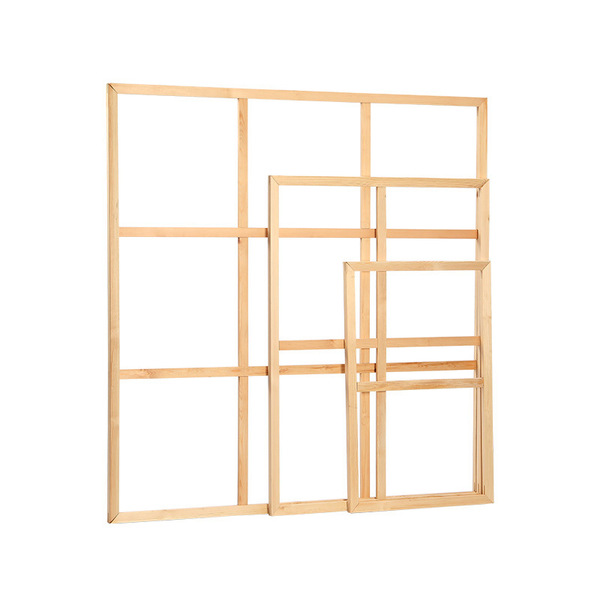 wall rectangular photo frame from natural wood