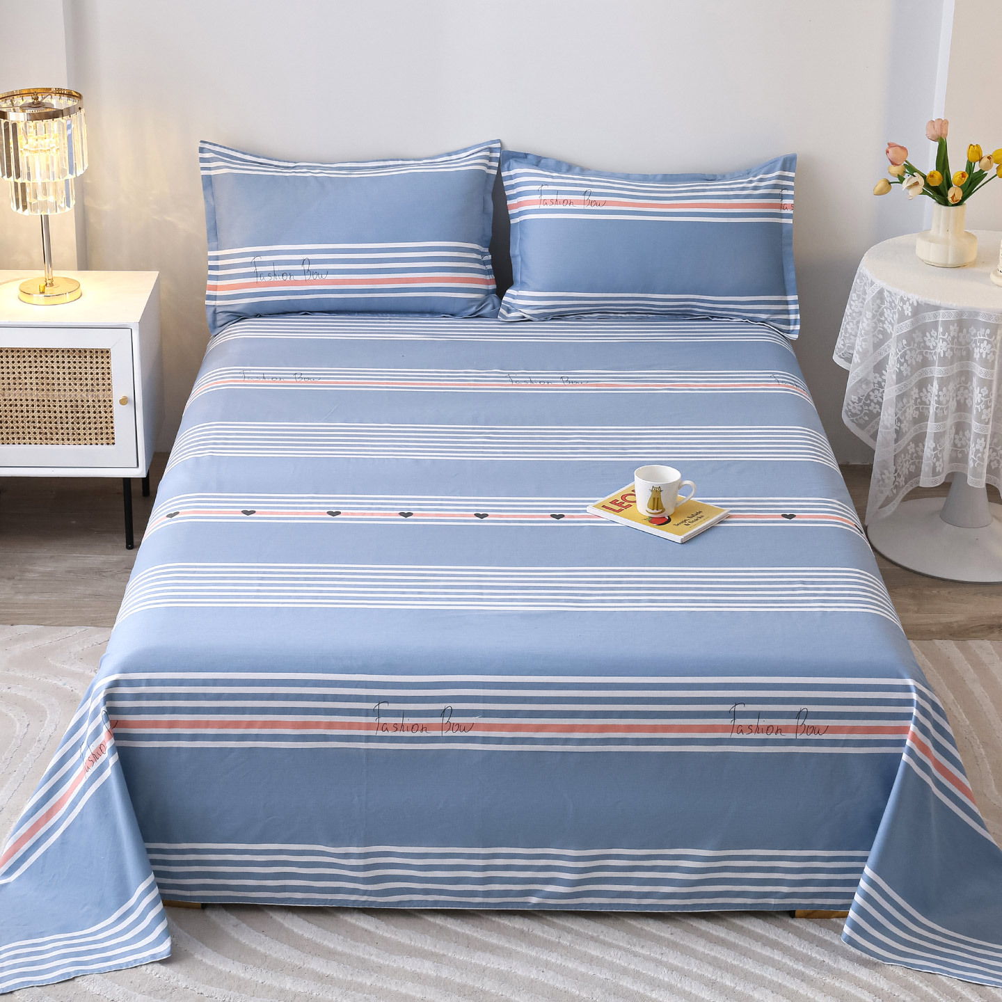 100% algodón sábanas dormitorio de estudiantes cubierta de cama individual niños de verano una sola pieza engrosada edredón al por mayor image 34
