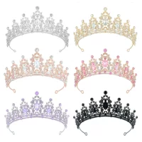 Трансграничная европейская и американская мода сплав кристалл белая корона свадебный головной убор для волос для девичника