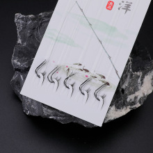 尼龙线伊势尼钩子线钩金袖有刺串钩线组五副装无刺鱼钩渔具配件