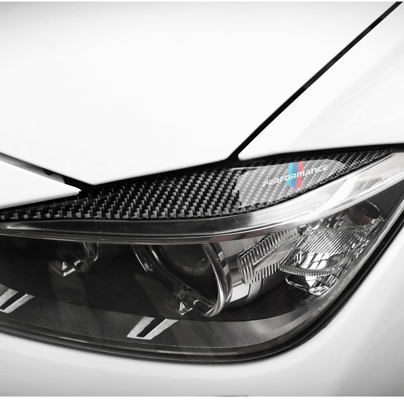 Suitable for Bmw 3 Series Carbon Fiber Headlight Eyebrow 320li 325li Exterior Headlight Eyebrow Modified Decorative Patch Only