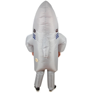 Horror Inflatable Big Shark Swallowing Clothes Animal Puppet Props Adult Annual Party Creative Funny Performance Costumes