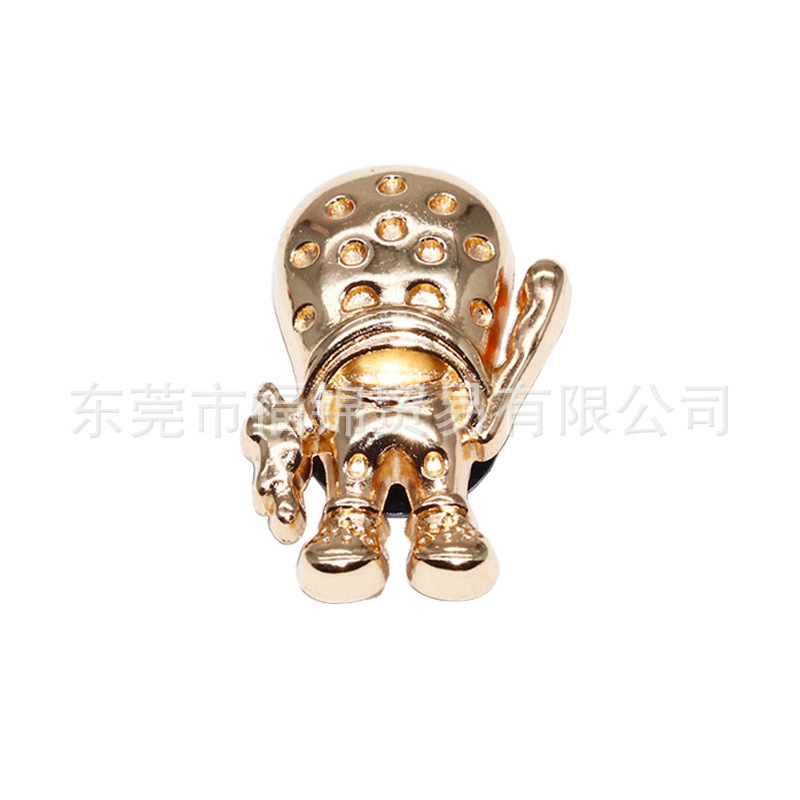 Nuevos accesorios de zapatos de hormigón, botones de zapatos de fruta metálica, accesorios de zapatos de flores del centro comercial