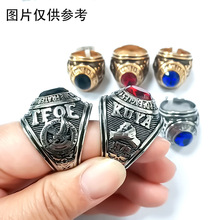 东南亚跨境饰品菲律宾不锈钢老鹰军戒指美国大兵钛刚指环加工订制