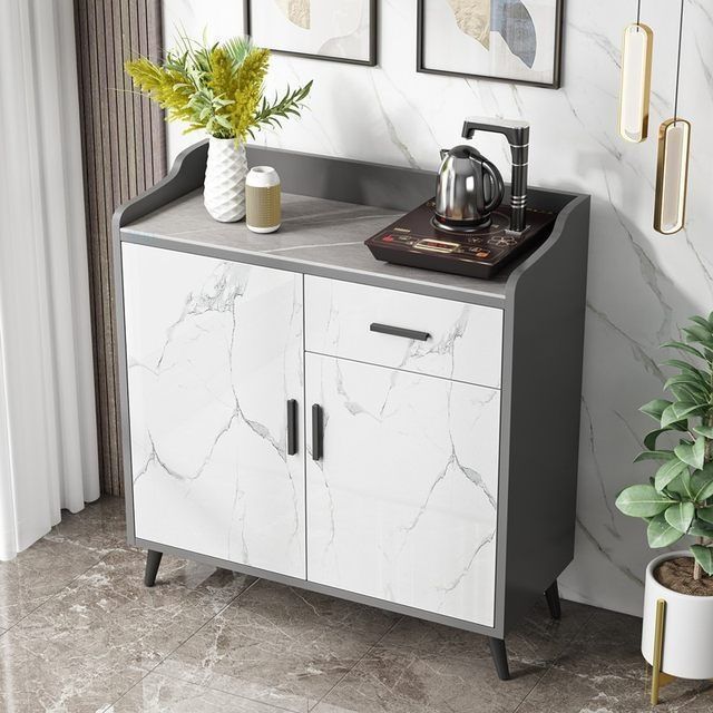 Slate Sideboard Against the Wall Integrated Living Room Tea Cabinet Simple Tea Cabinet Cabinet Restaurant Water Dispenser Pure Water Bucket Cabinet