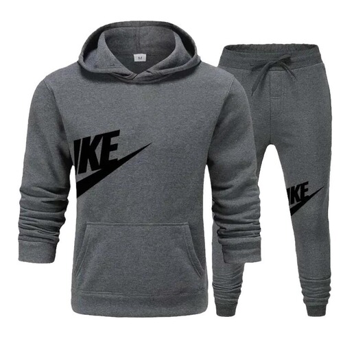 Brand New Spring Men's Hooded Sweatshirt + Sport Pants Set Autumn/Winter Warm Exercise Set for Men
