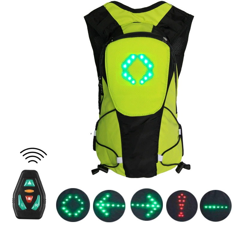 Remote control LED light -emitting backpack Lighting bag turning light backpack security warning riding backpack direct sales spot