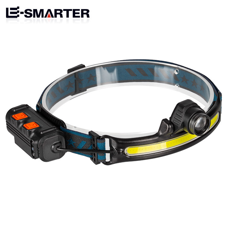 Linterna frontal mini COB con sensor de gestos – Multifunción, ideal para pesca y aventura