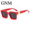 Retro sunglasses, square fashionable glasses solar-powered, European style, 2020, internet celebrity