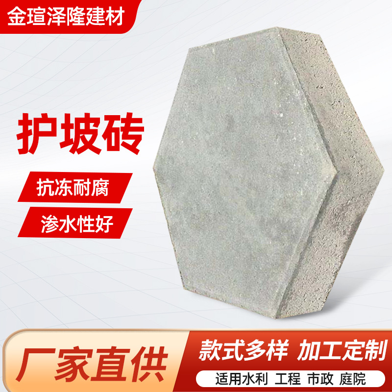 实心六角砖混凝土护坡砖 各种款式护坡挡土砖 河道生态水利六棱砖
