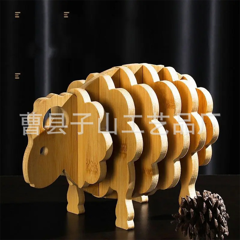 Nan bambú cojín de taza creativo cojín de aislamiento térmico cojín de mesa de madera resistente al quemado cojín de platos cojín de platos cojín de platos