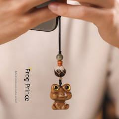 治癒系可愛卡通小青蛙國潮古風手機鏈/鑰匙扣裝飾掛件青蛙小王子