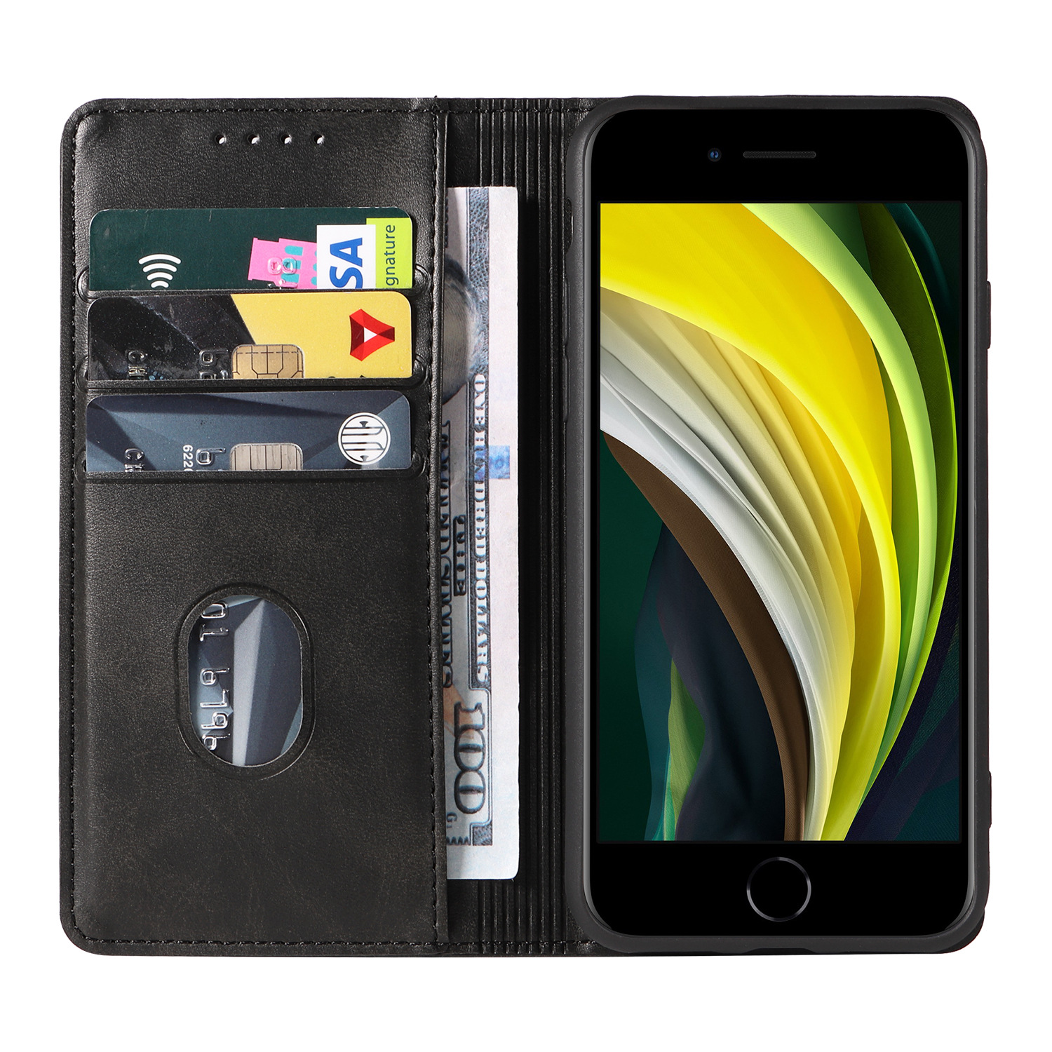Leather Flip Case For Iphone 17 And 16 Pro With Card Holder_voghion.com