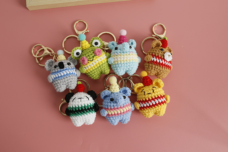 20g Weight Wool Yarn Home Textiles & Decor Type Bag Pendant, Keychain Classification 1 Piece Quantity Daily Occasion yarn Material Anime, Animal, Cartoon Pattern All Seasons Season Cute Style 1 Piece Anime Animal Cartoon Bag Pendant Keychain Yarn Cute Bag Pendant Keychain 无